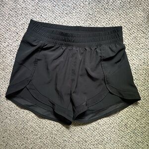 GAIAM Black Athletic Shorts Lightweight Moisture-Wicking Design